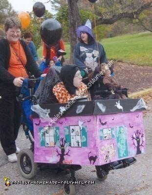 Homemade Haunted House Wheelchair Costume