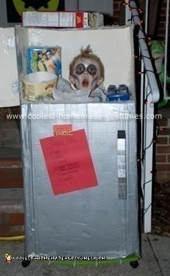 Homemade Head in Freezer Costume