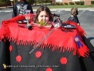 Homemade Head on a Table Unique Halloween Costume Idea