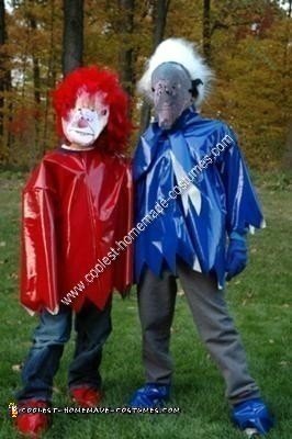 Homemade Heat Miser and Snow Miser Couple Costumes