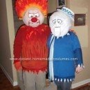 Homemade Heat Miser and Snow Miser Halloween Couple Costume Idea