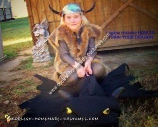 Homemade Hiccup and Toothless Costume from How to Train Your Dragon