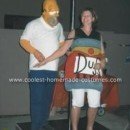 Homemade Homer Simpson and Duff Beer Can Costumes