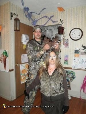 Homemade Hunter and Deer Halloween Couple Costume Idea