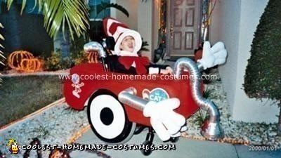 Homemade Cat in the Hat and His Vacuum Cleaner Wheelchair Costume