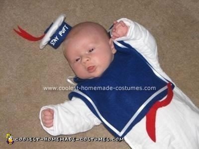 Homemade Infant Stay Puft Marshmallow Man Costume