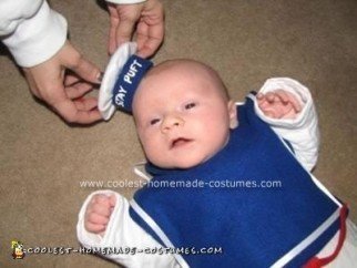 Homemade Infant Stay Puft Marshmallow Man Costume