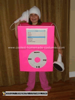 Homemade iPod and Earbuds Costume