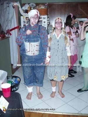 Homemade Jack and Jill Fell Down a Hill Costume
