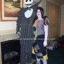 Homemade Jack Skellington and Sally Halloween Costumes