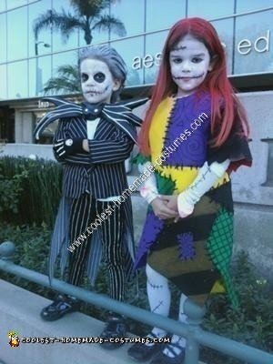 Homemade Jack Skellington and Sally Halloween Couple Costume Idea