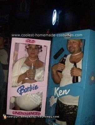Homemade Ken and Barbie Couple Costume
