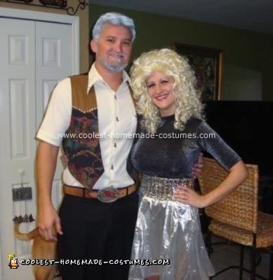 Homemade Kenny Rogers and Dolly Parton Couple Costume