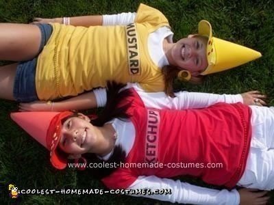 Homemade Ketchup And Mustard Couple Costume