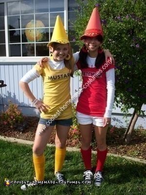 Homemade Ketchup And Mustard Couple Costume