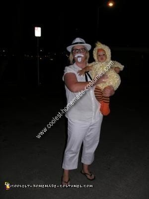 Homemade KFC Colonel Sanders and Baby Chicken Couple Costume