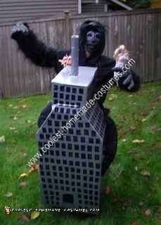 Homemade King Kong Scaling Empire State Building Halloween Costume Idea