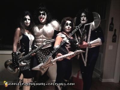 Homemade Kiss Group Halloween Costume