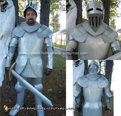 Homemade Knight In Shining Cardboard Costume