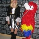 Homemade Lady Buccaneer Pirate with her Parrot Couple Costume