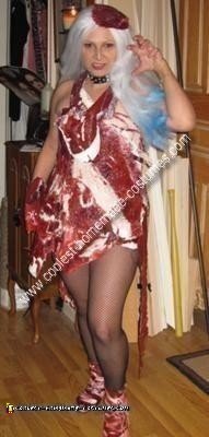 Homemade Lady Gaga Meat Dress Costume