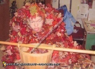 Homemade Leaf Pile Wheelchair Costume