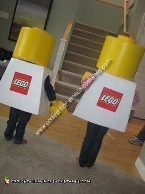 Homemade Lego Boy and Girl Minifig Couple Costume