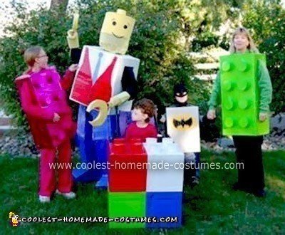 Homemade Lego Family Halloween Costume