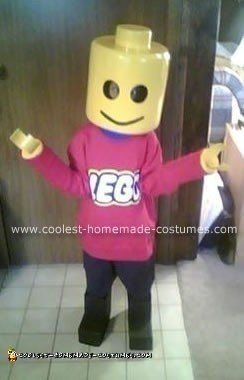 Homemade Lego Man Halloween Costume