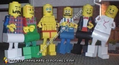 Homemade Lego Men Adult Group Costume Idea