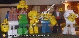 Homemade Lego Men Adult Group Costume Idea