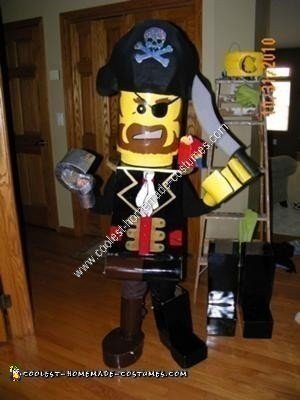 Homemade Lego Pirate Halloween Costume Idea
