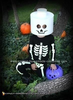 Homemade Lego Skeleton Children's Costume