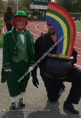 Homemade Leprechaun and Pot of Gold Couple Costume