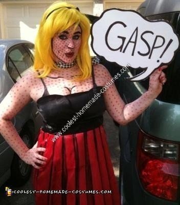 Homemade Lichtenstein Comic Book Pop Art Costume