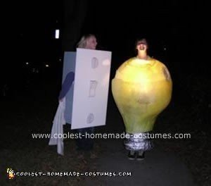 Homemade Light Bulb and Switch Couple Costume