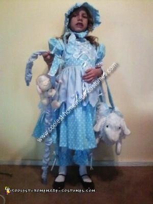 Homemade Little Bo Peep Girl Costume