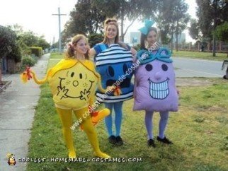 Homemade Little Miss and Mr Men Group Costumes