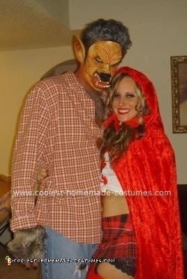 Homemade Little Red Riding Hood and The Big Bad Wolf Couple Costume