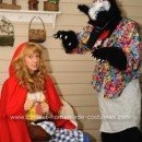 Homemade Little Red Riding Hood and The Big Bad Wolf Couple Costume