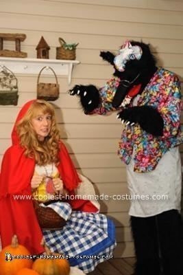 Homemade Little Red Riding Hood and The Big Bad Wolf Couple Costume