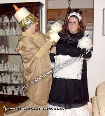 Homemade Lumiere and Babette Couple Costume