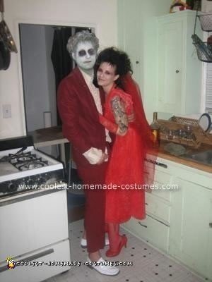 Homemade Lydia And Beetlejuice Wedding Costume