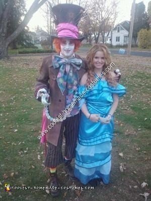 Homemade Mad Hatter and Alice Couple Costume Ideas