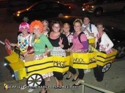 Homemade Magic School Bus Group Halloween Costume