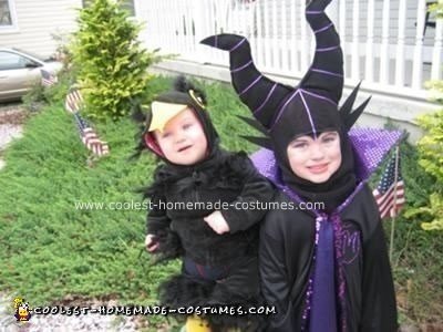 Homemade Maleficent and her Crow Costumes