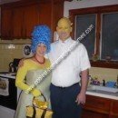 Homemade Marge and Homer Simpson Costumes