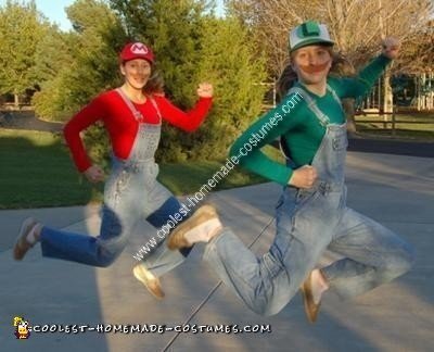 Homemade Mario and Luigi Costumes