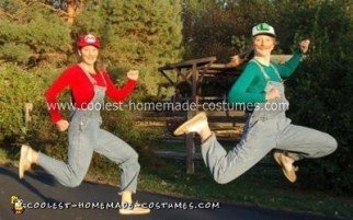Homemade Mario and Luigi Costumes