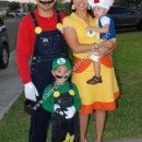 Homemade Mario, Luigi, Toad and Princess Daisy Group Costume